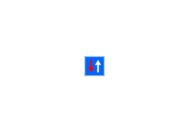 Signs - Right of Way in alternating one-way - ACCA software