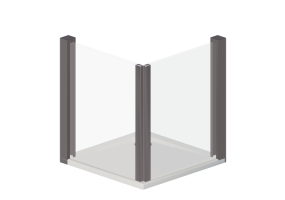 Douche 3D - Receveur de douche avec cabine - Ideal Standard - K5172YK/S6838YB