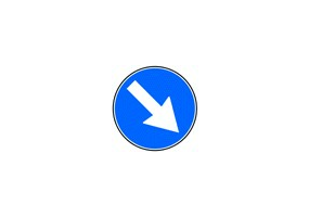 Signaux - Contournement obligatoire par la droite
