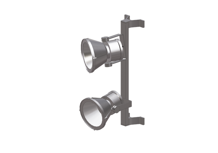 Candeeiro de parede 3D - Refletores e suporte para... Candeeiro de parede 3D - Refletores e suporte para...