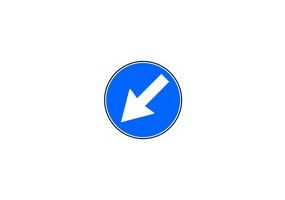 Signaux - Contournement obligatoire par la gauche