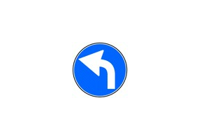 Zeichen - Vorgeschriebene Fahrtrichtung links