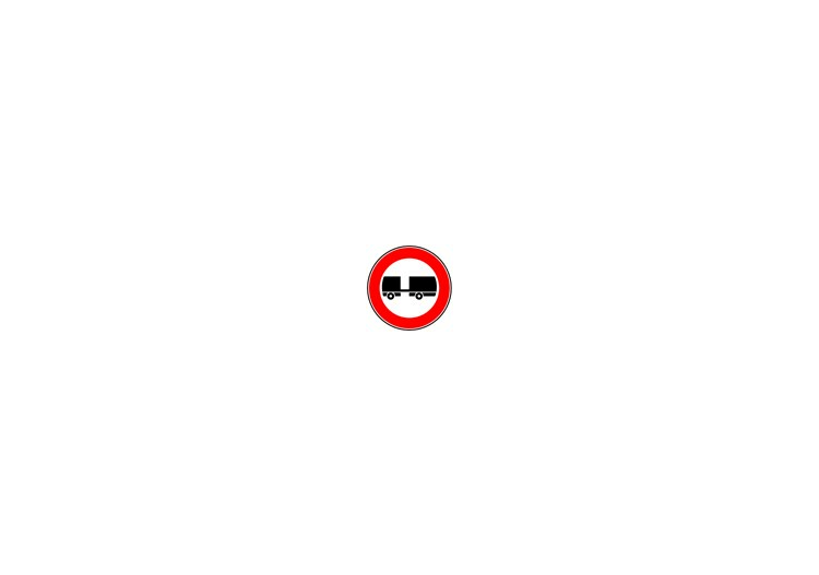 Signaux - Accès interdit aux véhicules tirant une remorque...