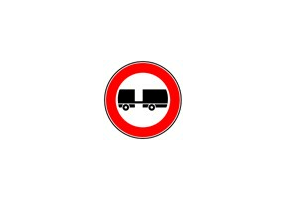 Zeichen - Verbot für Kraftfahrzeuge mit Anhänger
