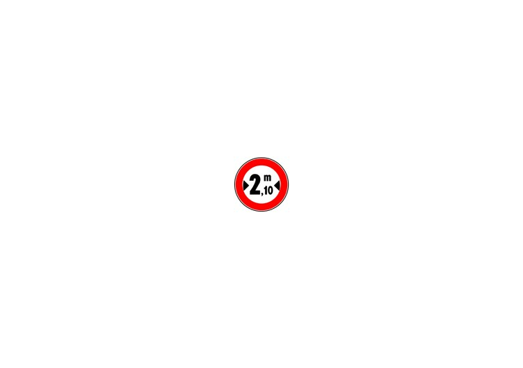 Signs - Passage forbidden to vehicles with a width greater...