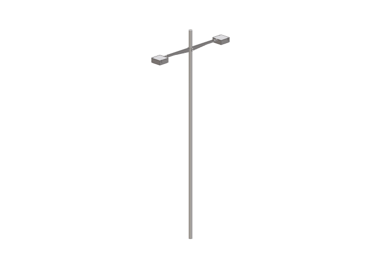 3D Street Lights - High pole street light - Height: 6... 3D Street Lights - High pole street light - Height: 6...