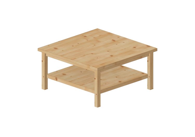 Mesas 3D - Mesa de centro de madeira - Ikea - Hemnes - IKEA Mesas 3D - Mesa de centro de madeira - Ikea - Hemnes - IKEA