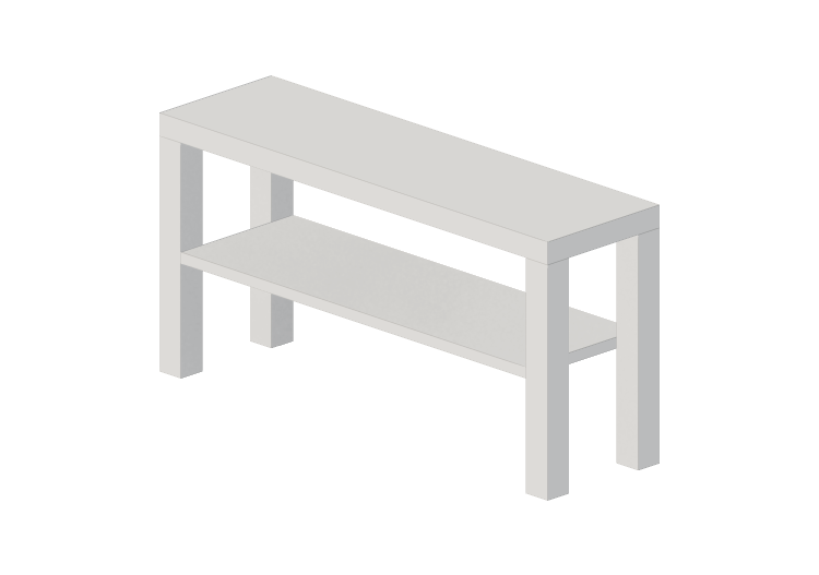 Mesas 3D - Móvel para TV de madeira envernizada - Ikea -... Mesas 3D - Móvel para TV de madeira envernizada - Ikea -...