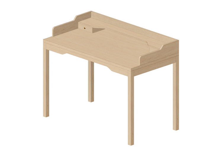 Mesas 3D - Escritorio de madera - Ikea - Gustav - IKEA Mesas 3D - Escritorio de madera - Ikea - Gustav - IKEA