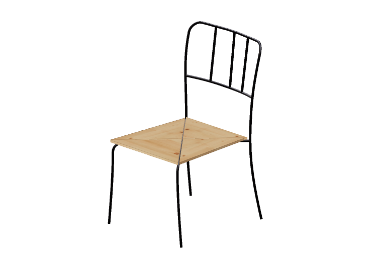 3D Stühle - Stuhl aus Holz - Ikea - Antnas - IKEA 3D Stühle - Stuhl aus Holz - Ikea - Antnas - IKEA