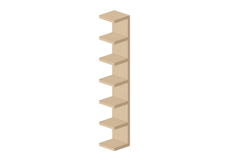 3D Bookshelves and Containers - Wooden shelf - Ikea - Lack... 3D Bookshelves and Containers - Wooden shelf - Ikea - Lack...