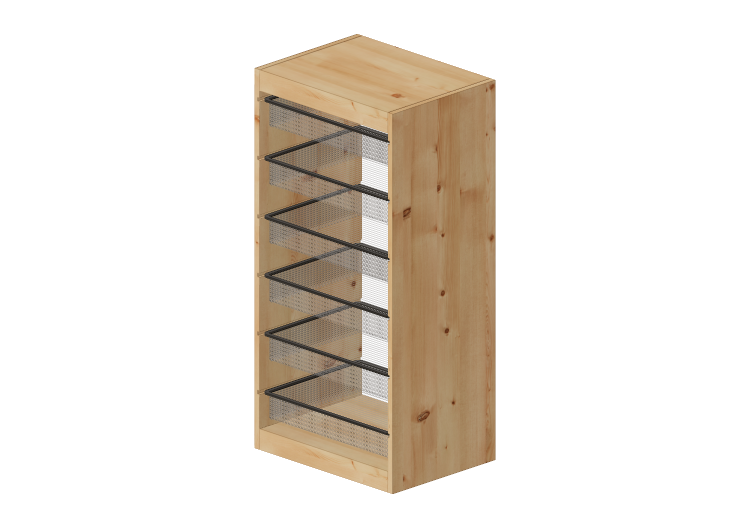 Librerías y Contenedores 3D - Mueble con contenedores de... Librerías y Contenedores 3D - Mueble con contenedores de...