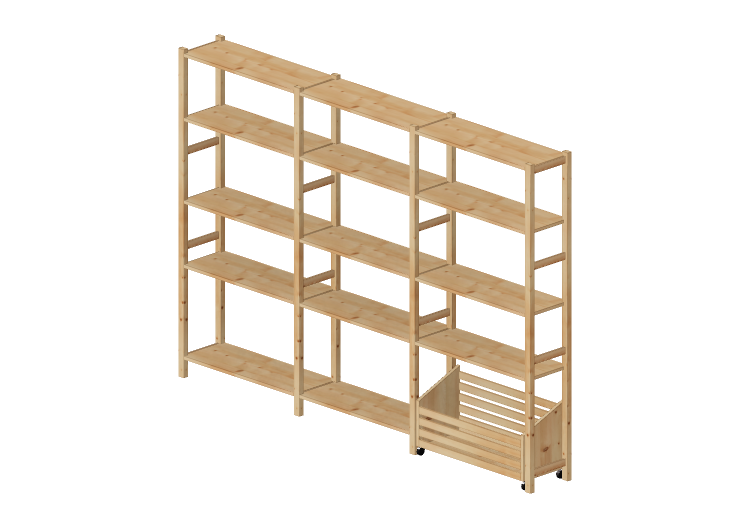 Bibliothèque 3D - Combinaison d'étagères - Ikea - Ivar -... Bibliothèque 3D - Combinaison d'étagères - Ikea - Ivar -...