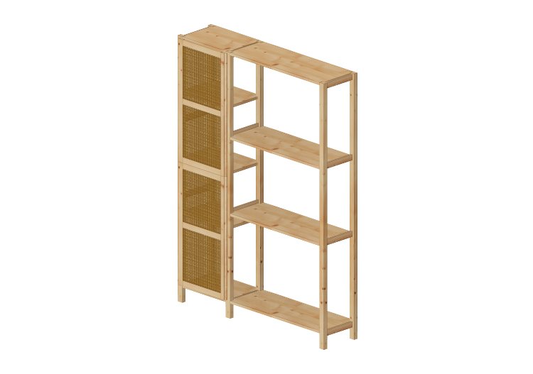 Librerie 3D - Scaffale con ante in legno - Ikea - Ivar -... Librerie 3D - Scaffale con ante in legno - Ikea - Ivar -...