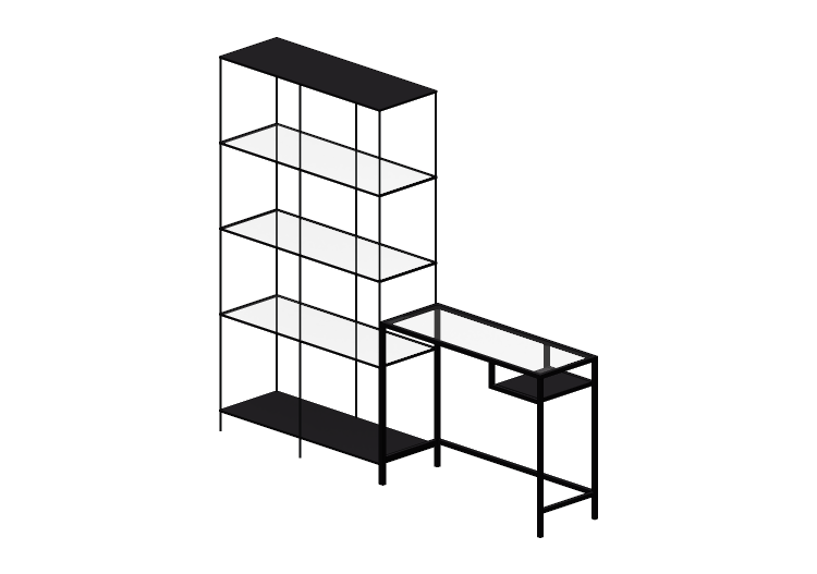 3D Bücherregal und Behälter - Komposition von Möbeln - Ikea... 3D Bücherregal und Behälter - Komposition von Möbeln - Ikea...