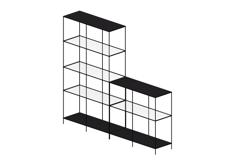 Estantes 3D - Composição de estantes - Ikea - Vittsjö -... Estantes 3D - Composição de estantes - Ikea - Vittsjö -...
