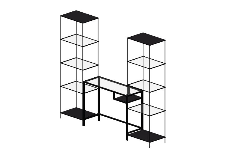 Bibliothèque 3D - Combinaison de meubles - Ikea - Vittsjö -... Bibliothèque 3D - Combinaison de meubles - Ikea - Vittsjö -...