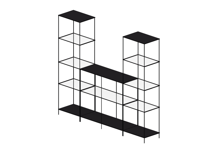Librerías y Contenedores 3D - Composición de estanterías -... Librerías y Contenedores 3D - Composición de estanterías -...