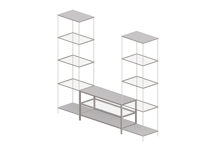 Librerías y Contenedores 3D - Composición para TV - Ikea -... Librerías y Contenedores 3D - Composición para TV - Ikea -...