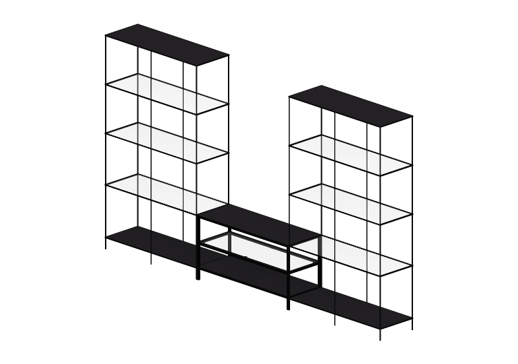 Estantes 3D - Composição para TV - Ikea - Vittsjö - IKEA Estantes 3D - Composição para TV - Ikea - Vittsjö - IKEA