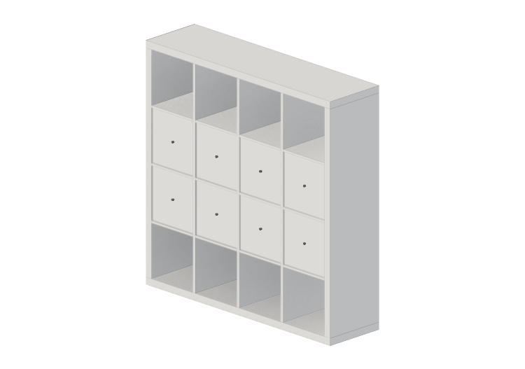 Librerie 3D - Scaffale in legno laccato - Ikea - Kallax -... Librerie 3D - Scaffale in legno laccato - Ikea - Kallax -...