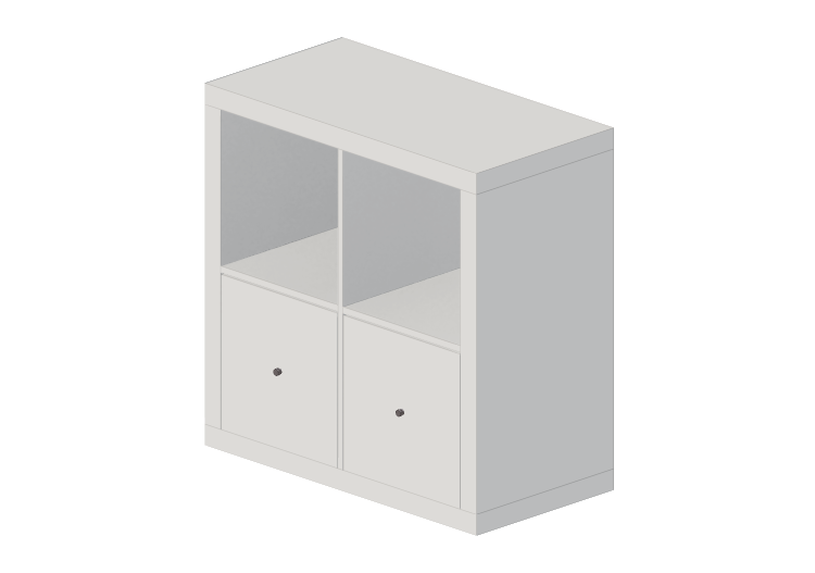 Librerías y Contenedores 3D - Estantería de madera lacada -... Librerías y Contenedores 3D - Estantería de madera lacada -...