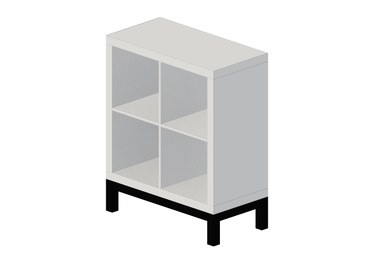 Librerie 3D - Scaffale in legno laccato - Ikea - Kallax -... Librerie 3D - Scaffale in legno laccato - Ikea - Kallax -...