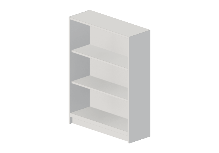 Librerías y Contenedores 3D - Librería de madera lacada -... Librerías y Contenedores 3D - Librería de madera lacada -...