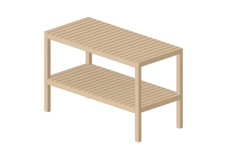 Bibliothèque 3D - Banc en bois - Ikea - Molger - IKEA Bibliothèque 3D - Banc en bois - Ikea - Molger - IKEA