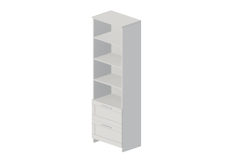 3D Bücherregal und Behälter - Bücherregal aus lackiertem... 3D Bücherregal und Behälter - Bücherregal aus lackiertem...