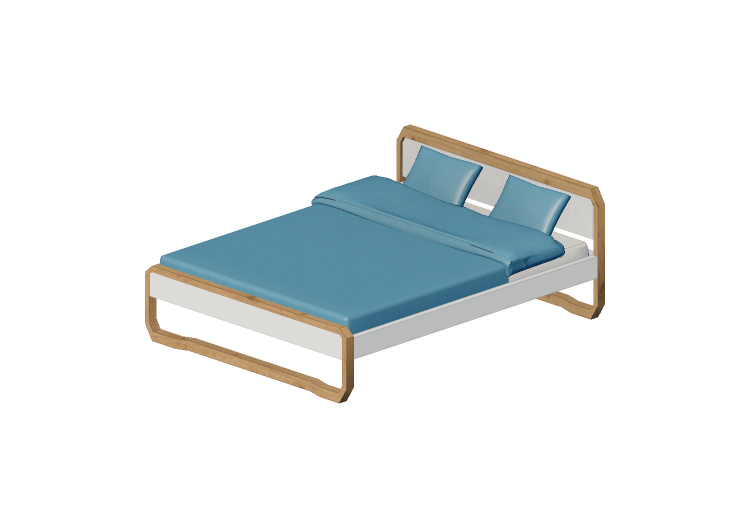 3D Betten und Nachttische - Doppelbett aus Holz - Ikea -... 3D Betten und Nachttische - Doppelbett aus Holz - Ikea -...