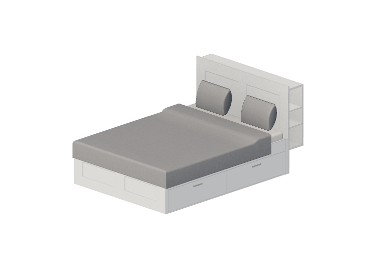 3D Betten und Nachttische - Doppelbett aus lackiertem Holz... 3D Betten und Nachttische - Doppelbett aus lackiertem Holz...