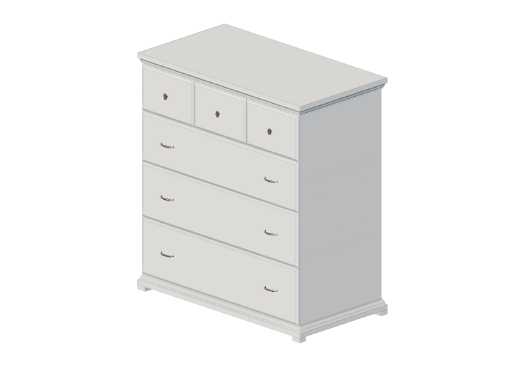 Armoires 3D - Commode en bois laqué - Ikea - Birkeland -... Armoires 3D - Commode en bois laqué - Ikea - Birkeland -...