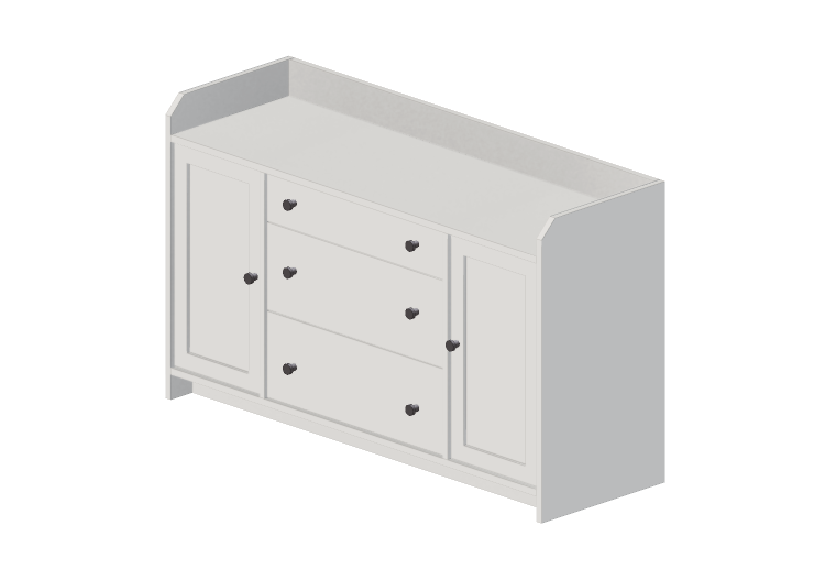 Wardrobes and Cabinets 3D - Dresser in lacquered wood -... Wardrobes and Cabinets 3D - Dresser in lacquered wood -...