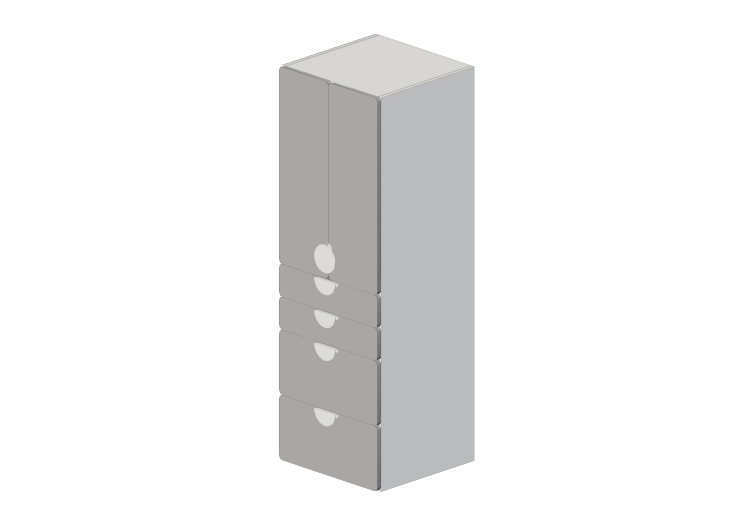 Armários 3D - Armário de madeira envernizada - Ikea -... Armários 3D - Armário de madeira envernizada - Ikea -...