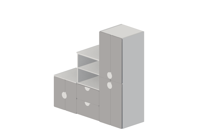 Armoires 3D - Combinaison d'armoires - Ikea - Småstad -... Armoires 3D - Combinaison d'armoires - Ikea - Småstad -...
