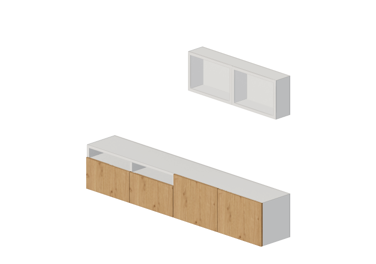 Meubles 3D - Meuble TV en bois laqué - Ikea - Besta - IKEA Meubles 3D - Meuble TV en bois laqué - Ikea - Besta - IKEA