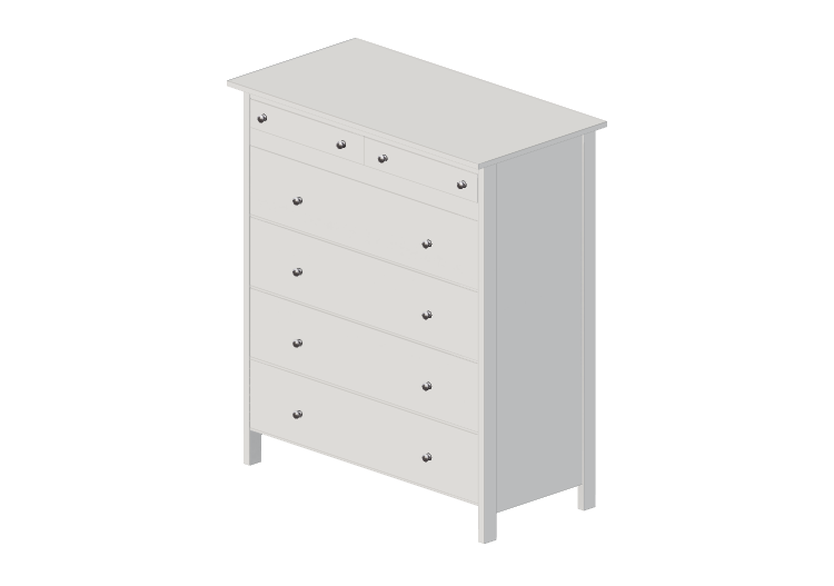Meubles 3D - Meuble en bois laqué - Ikea - Hemnes - IKEA Meubles 3D - Meuble en bois laqué - Ikea - Hemnes - IKEA