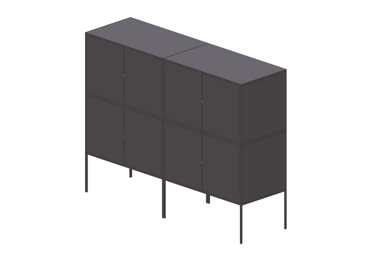 3D Möbel - Schrank aus Metall - Ikea - Lixhult - IKEA 3D Möbel - Schrank aus Metall - Ikea - Lixhult - IKEA