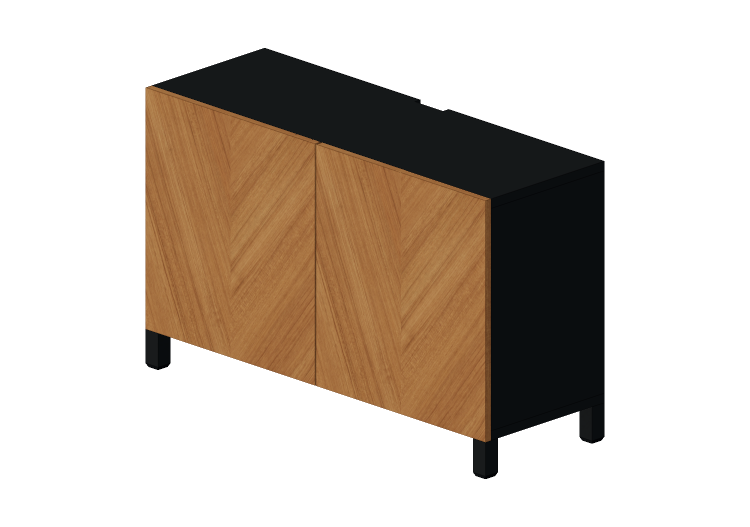 Móveis 3D - Móvel de madeira envernizada - Ikea - Besta -... Móveis 3D - Móvel de madeira envernizada - Ikea - Besta -...