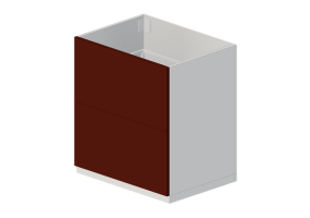 3D Bases - Lacquered wood sink base cabinet - Ikea - Method