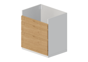 3D Bases - Lacquered wood sink base cabinet - Ikea - Method