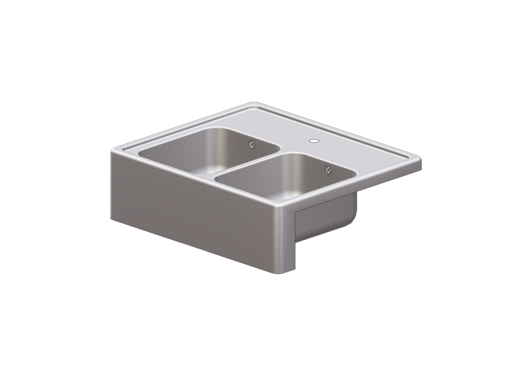 Lavabos et éviers 3D - Évier en chrome mat - Ikea -... Lavabos et éviers 3D - Évier en chrome mat - Ikea -...