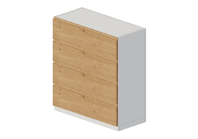 Móveis 3D - Móvel de madeira envernizada - Ikea - Metod - Maximera - Voxtorp