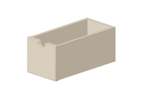 3D Zubehör - Behälter aus Holz lackiert - Ikea - Tornviken