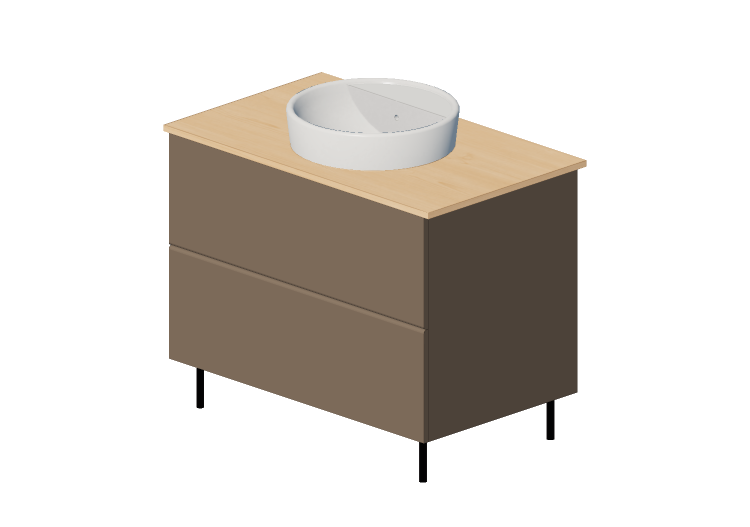 3D Waschbecken - Schrank aus lackiertem Holz mit... 3D Waschbecken - Schrank aus lackiertem Holz mit...