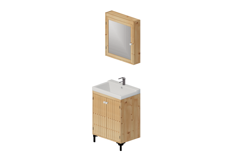 Móveis 3D - Composição para banho - Ikea - Silverån - IKEA Móveis 3D - Composição para banho - Ikea - Silverån - IKEA
