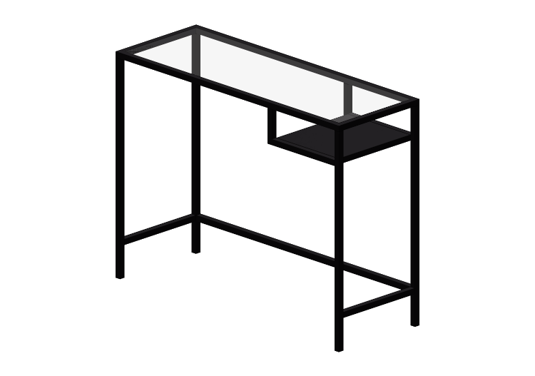 Escritorios 3D - Escritorio de vidrio - Ikea - Vittsjö -... Escritorios 3D - Escritorio de vidrio - Ikea - Vittsjö -...
