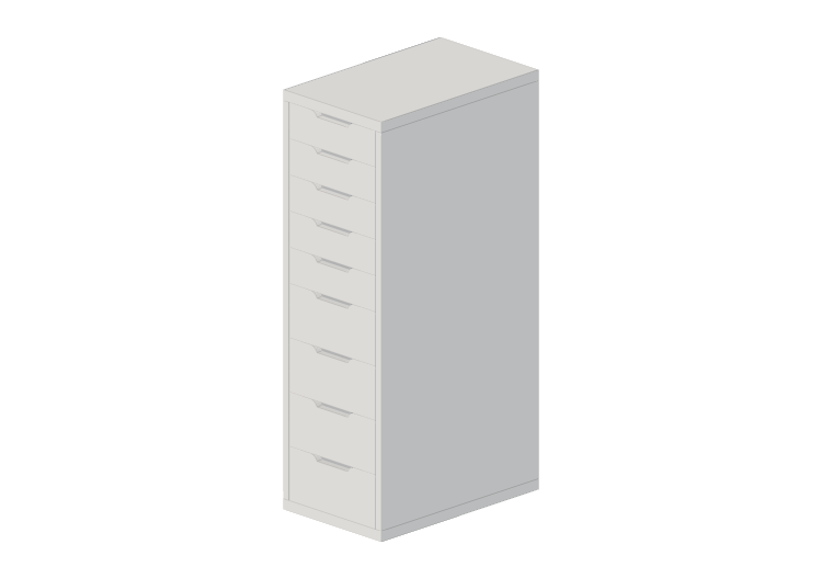 3D Bücherregal und Behälter - Kommode aus lackiertem Holz -... 3D Bücherregal und Behälter - Kommode aus lackiertem Holz -...