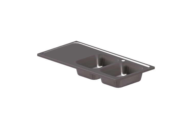 Lavatórios 3D - Pia de cozinha com duas bacias - Intra -... Lavatórios 3D - Pia de cozinha com duas bacias - Intra -...